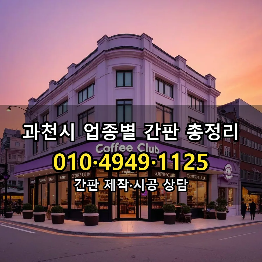 업종별 간판 총정리 제작·시공 모습